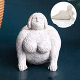Resin Yoga Sculpture | Lady Figure Ornament - B - 