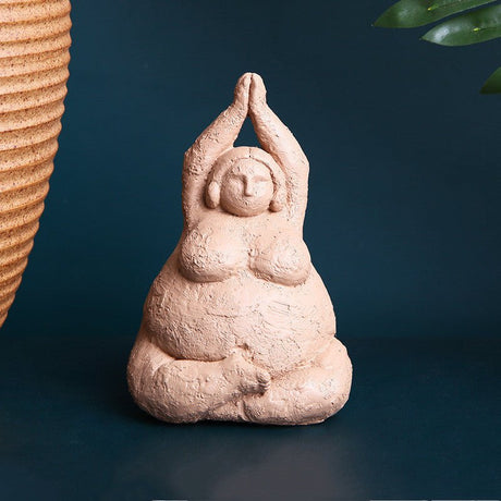 Resin Yoga Sculpture | Lady Figure Ornament - 2A - 