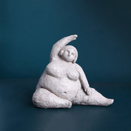 Resin Yoga Sculpture | Lady Figure Ornament - 2D - 