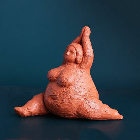 Resin Yoga Sculpture | Lady Figure Ornament - 2E - 