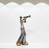 Retro Band Musician Sculptures – Resin Jazz Band Ornaments for Home & Office Décor - Trumpet Player - 