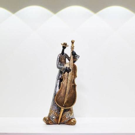Retro Band Musician Sculptures – Resin Jazz Band Ornaments for Home & Office Décor - Guitarist - 