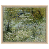 River Bank in Springtime by Vincent van Gogh | Vintage Nature Art wall art print - Framed Canvas - 40x50 cm / 16x20″ - Wood frame