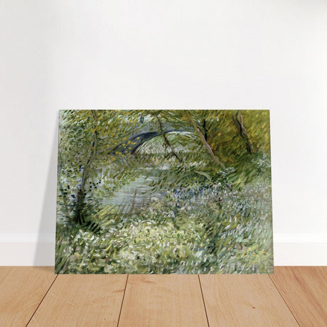 River Bank in Springtime by Vincent van Gogh | Vintage Nature Art wall art print - Brushed Aluminum Print - 30x40 cm / 12x16″ - 
