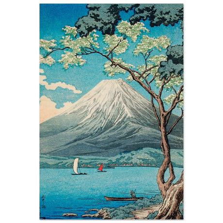 Riverside Serenity | Traditional Japanese Landscape Art | wall art print - Wood Prints - 40x60 cm / 16x24″ - 
