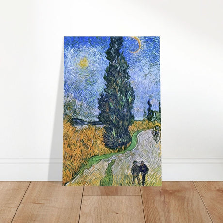 Road with Cypress and Star , 1890 by Vincent van Gogh | Vintage Art wall art print - Aluminum Print - 50x75 cm / 20x30″ - 