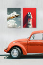 Rocket Ride | Vintage Car Art Duo Canvas & Framed Canvas Print set - Canvas - 30X45 CM / 12X18″ - 