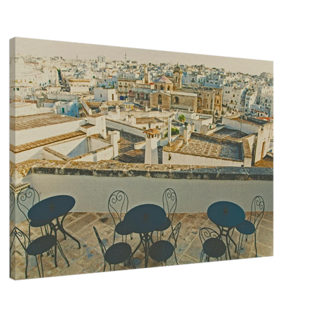 Rooftop Tranquility | Mediterranean Charm - 30x45 cm / 12x18″ - Canvas - 