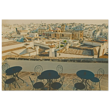 Rooftop Tranquility | Mediterranean Charm - 30x45 cm / 12x18″ - Wood Prints - 