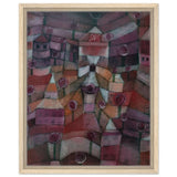 Rose garden (1920) by Paul Klee | Vintage wall art print - Framed Canvas - 40x50 cm / 16x20″ - Wood frame