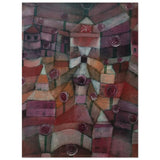 Rose garden (1920) by Paul Klee | Vintage wall art print - Wood Prints - 60x80 cm / 24x32″ - 