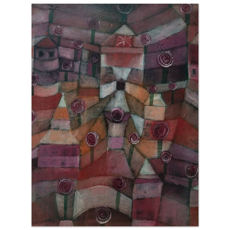 Rose garden (1920) by Paul Klee | Vintage wall art print - Wood Prints - 60x80 cm / 24x32″ - 