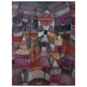 Rose garden (1920) by Paul Klee | Vintage wall art print - Aluminum Print - 30x40 cm / 12x16″ - 