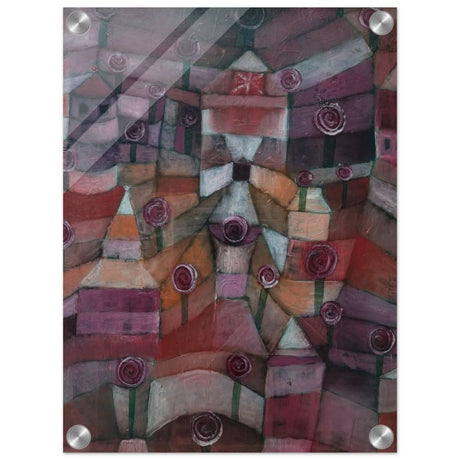 Rose garden (1920) by Paul Klee | Vintage wall art print - Acrylic Print - 30x40 cm / 12x16″ - 