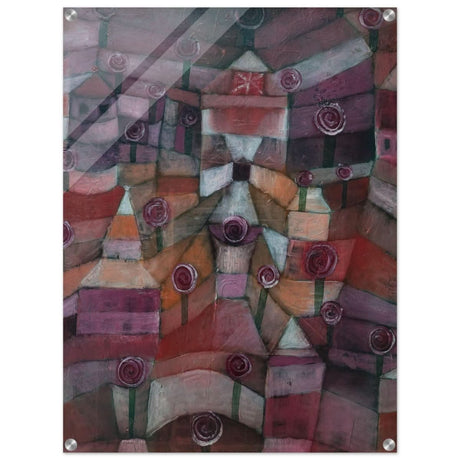 Rose garden (1920) by Paul Klee | Vintage wall art print - Acrylic Print - 60x80 cm / 24x32″ - 