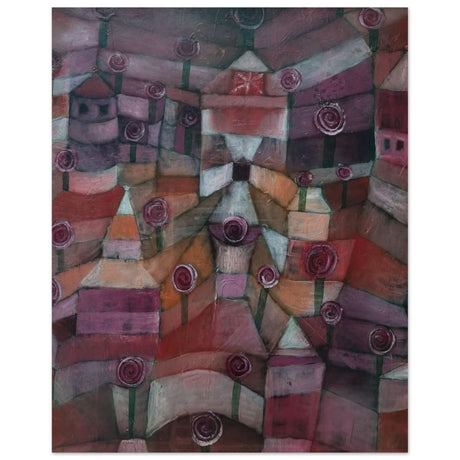 Rose garden (1920) by Paul Klee | Vintage wall art print - Aluminum Print - 40x50 cm / 16x20″ - 