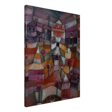 Rose garden (1920) by Paul Klee | Vintage wall art print - Canvas - 60x80 cm / 24x32″ - 