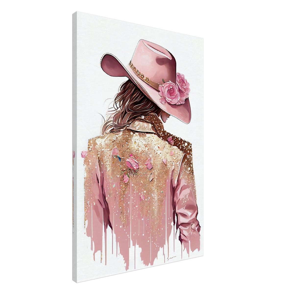 Rosé Reverie: The Western Muse | Modern contemporary wall art print - 60x90 cm / 24x36″ - Canvas - 