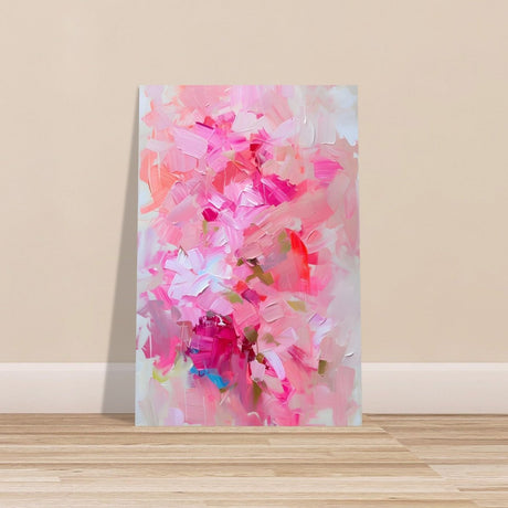 Rosy Reverie | Abstract Floral Expressionism | Abstract wall art rpint - Aluminum Print - 30x45 cm / 12x18″ - 