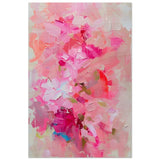 Rosy Reverie | Abstract Floral Expressionism | Abstract wall art rpint - Wood Prints - 30x45 cm / 12x18″ - 