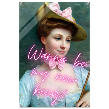 "Royal Flirt" – Neon Pop Romance | Wall Art Print - Acrylic Print - 60x90 cm / 24x36″ - 
