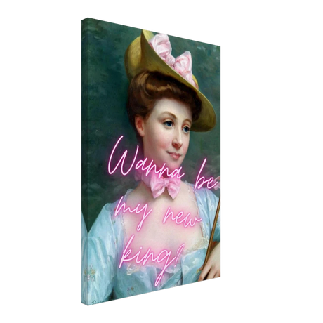 "Royal Flirt" – Neon Pop Romance | Wall Art Print - Canvas - 40x60 cm / 16x24″ - 