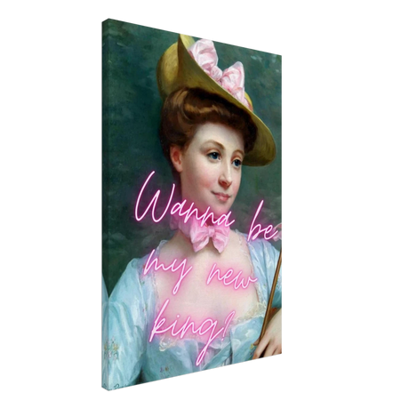 "Royal Flirt" – Neon Pop Romance | Wall Art Print - Canvas - 50x75 cm / 20x30″ - 