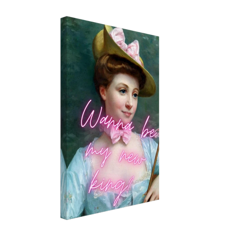 "Royal Flirt" – Neon Pop Romance | Wall Art Print - Canvas - 30x45 cm / 12x18″ - 