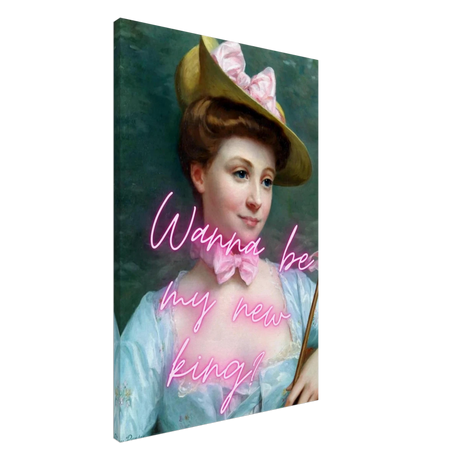 "Royal Flirt" – Neon Pop Romance | Wall Art Print - Canvas - 60x90 cm / 24x36″ - 