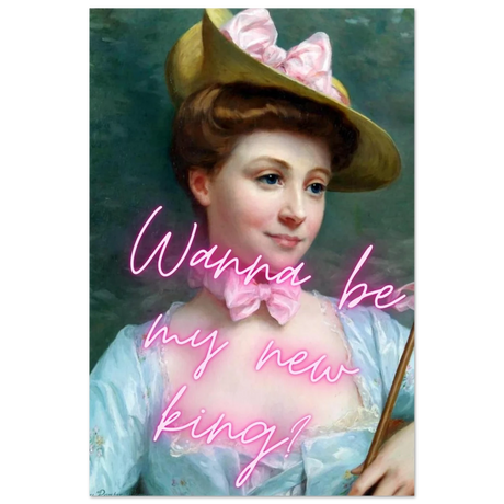 "Royal Flirt" – Neon Pop Romance | Wall Art Print - Fine Art Poster - 40x60 cm / 16x24″ - 