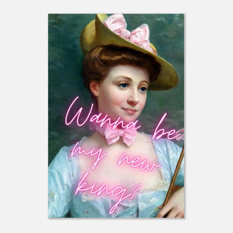 "Royal Flirt" – Neon Pop Romance | Wall Art Print - Aluminum Print - 30x45 cm / 12x18″ - 