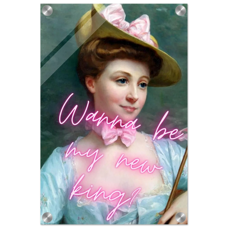 "Royal Flirt" – Neon Pop Romance | Wall Art Print - Acrylic Print - 30x45 cm / 12x18″ - 