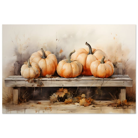 Rustic Pumpkin Still Life | Nature Art wall art print - Aluminum Print - 30x45 cm / 12x18″ - 