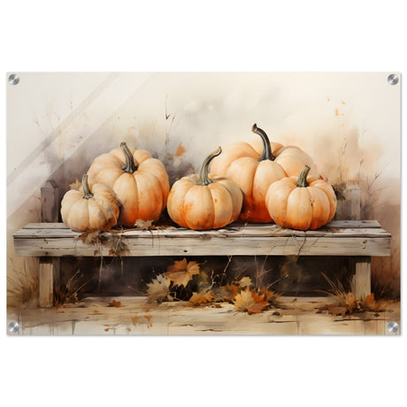 Rustic Pumpkin Still Life | Nature Art wall art print - Acrylic Print - 50x75 cm / 20x30″ - 