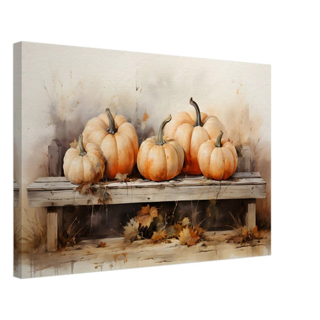 Rustic Pumpkin Still Life | Nature Art wall art print - Canvas - 40x60 cm / 16x24″ - 