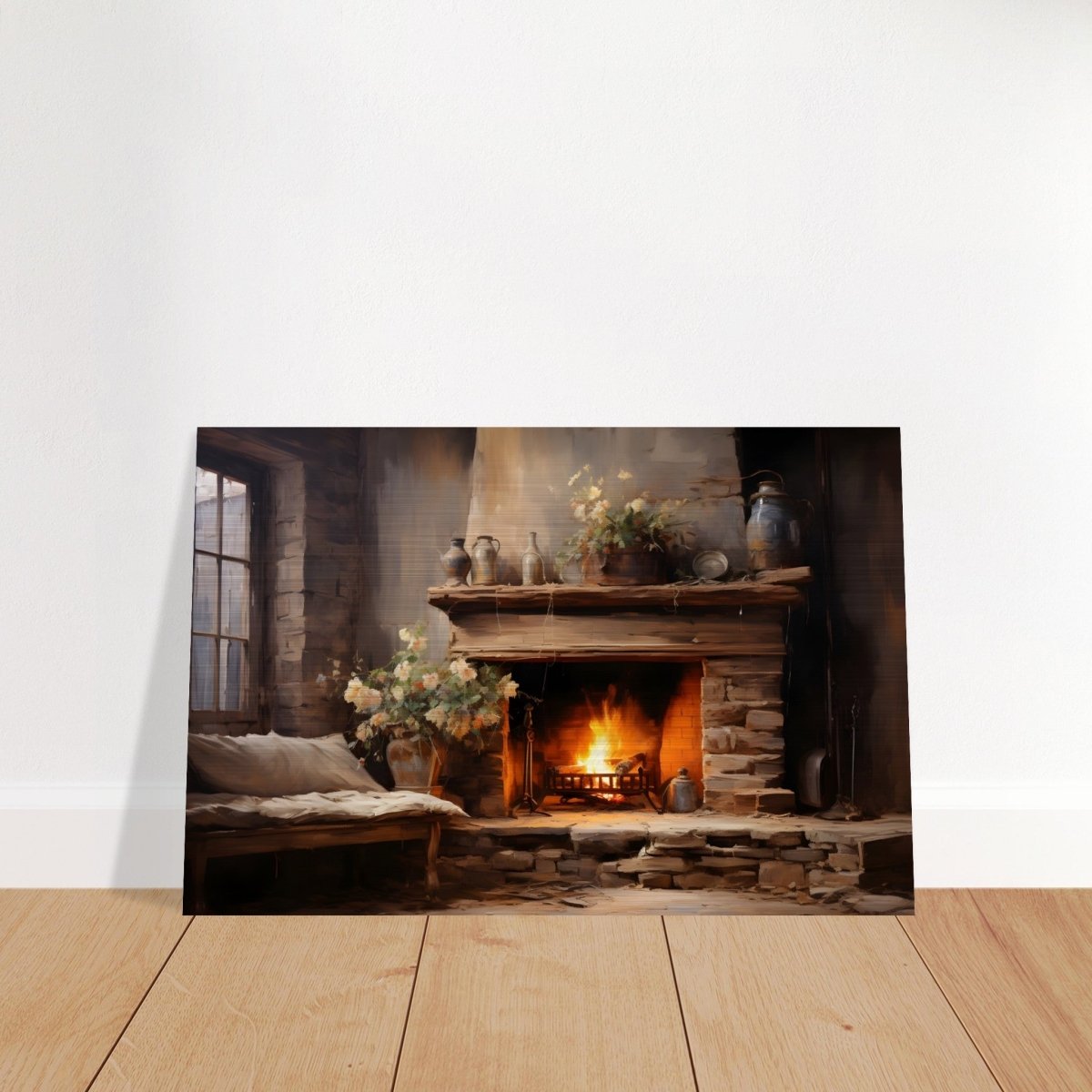 Rustic Retreat | Nature & City Art wall art print - Brushed Aluminum Print - 40x60 cm / 16x24″ - 