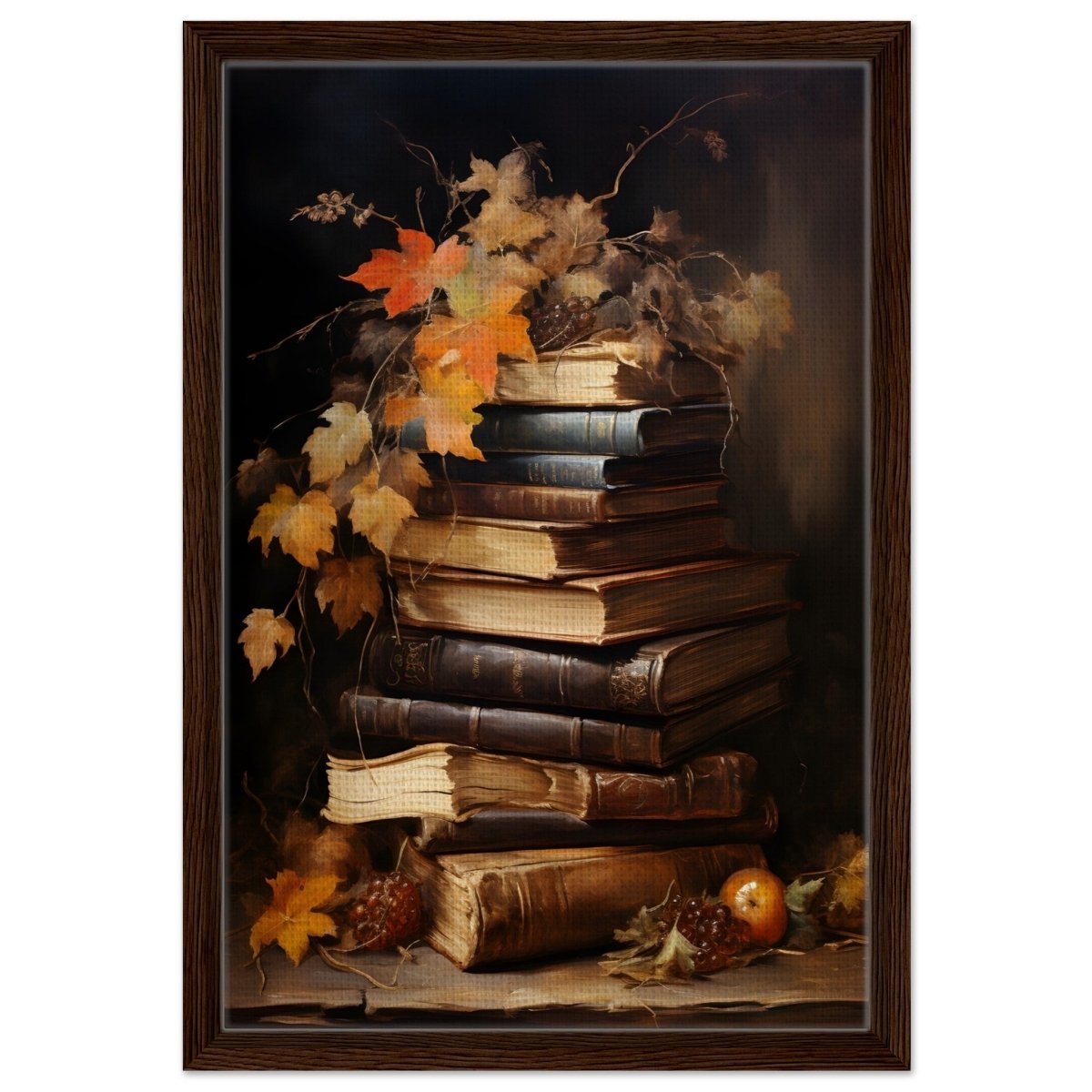 Rustic Tales | Rustic Decor Art wall art print - Framed Canvas - 40x60 cm / 16x24″ - Dark wood frame