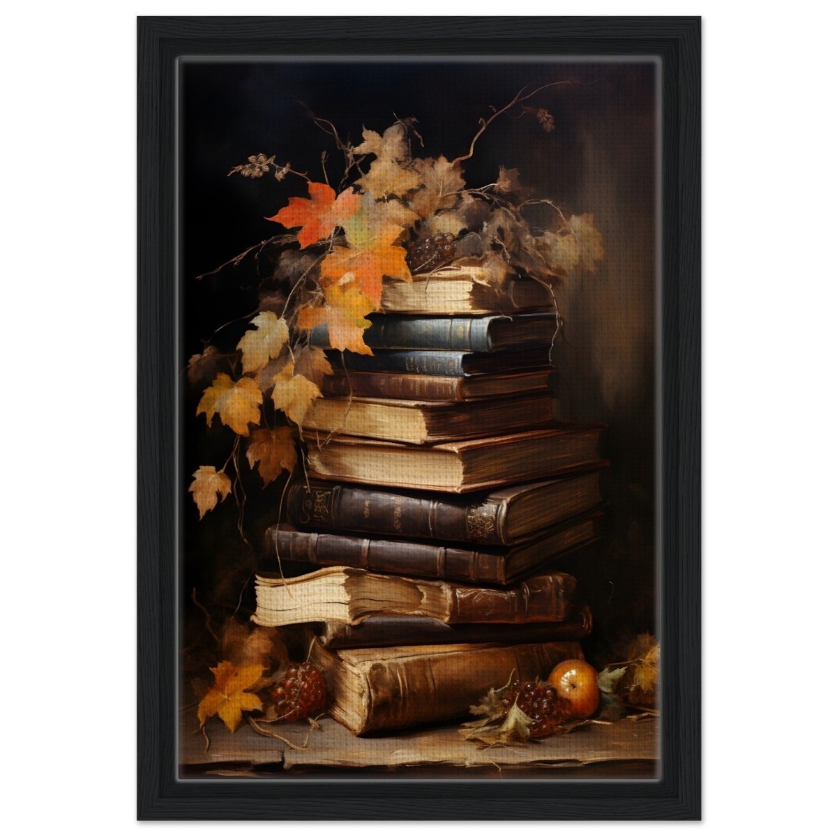 Rustic Tales | Rustic Decor Art wall art print - Framed Canvas - 30x45 cm / 12x18″ - Black frame