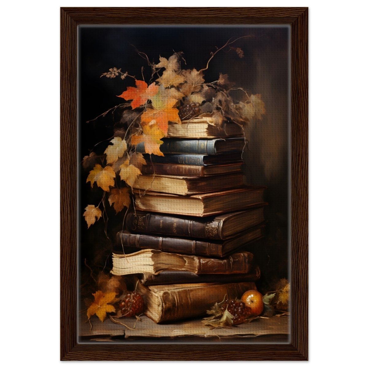 Rustic Tales | Rustic Decor Art wall art print - Framed Canvas - 30x45 cm / 12x18″ - Dark wood frame