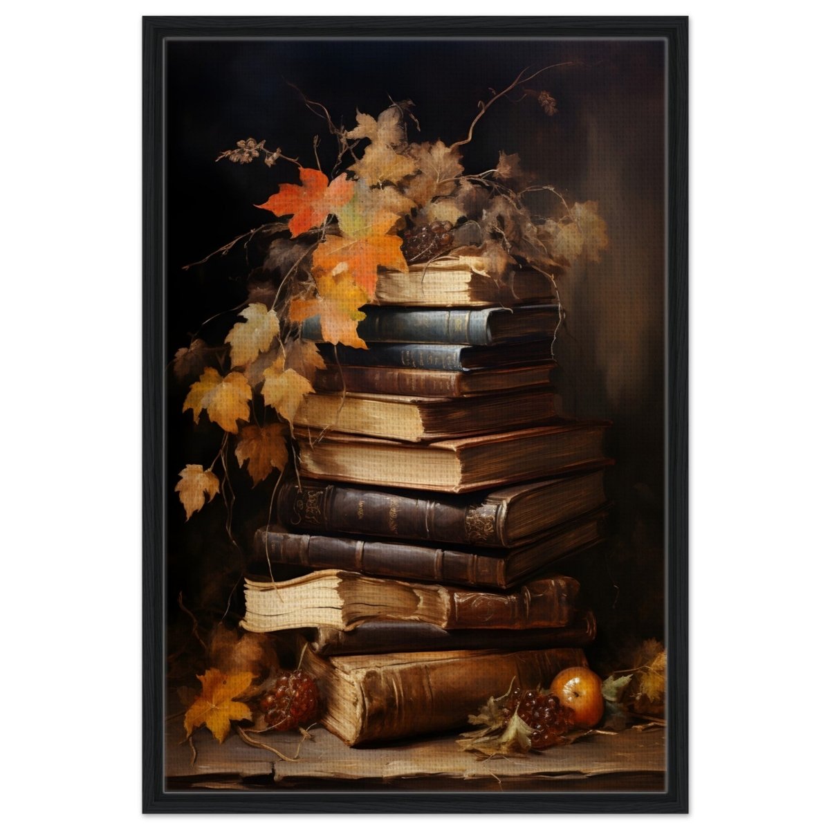 Rustic Tales | Rustic Decor Art wall art print - Framed Canvas - 60x90 cm / 24x36″ - Black frame