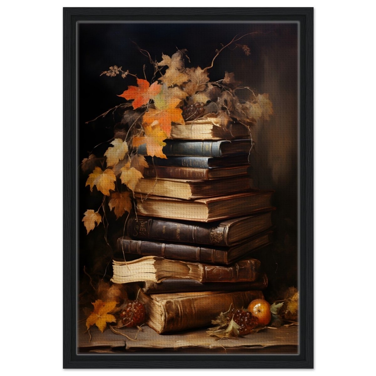 Rustic Tales | Rustic Decor Art wall art print - Framed Canvas - 40x60 cm / 16x24″ - Black frame