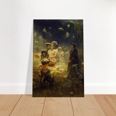 Sadko in the Underwater Kingdom 1875 by Ilya Repin | Vintage wall art print - Brushed Aluminum Print - 50x75 cm / 20x30″ - 