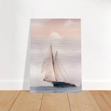 Sailboat at Sea – Nautical Seascape Wall Art Print - Brushed Aluminum Print - 70x100 cm / 28x40″ - 