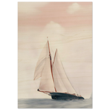Sailboat at Sea – Nautical Seascape Wall Art Print - Wood Prints - 70x100 cm / 28x40″ - 