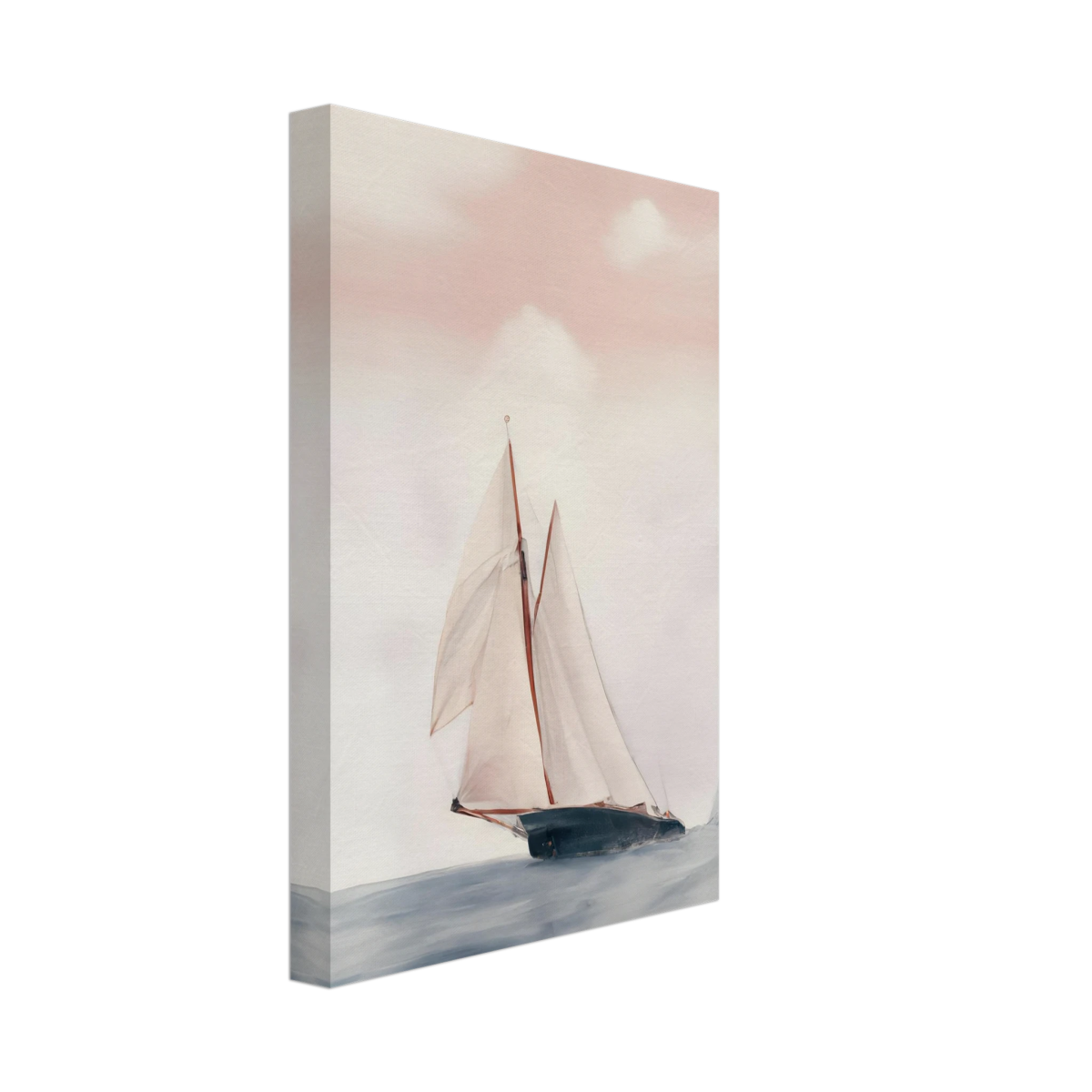 Sailboat at Sea – Nautical Seascape Wall Art Print - Canvas - 20x30 cm / 8x12″ - 
