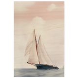 Sailboat at Sea – Nautical Seascape Wall Art Print - Wood Prints - 20x30 cm / 8x12″ - 