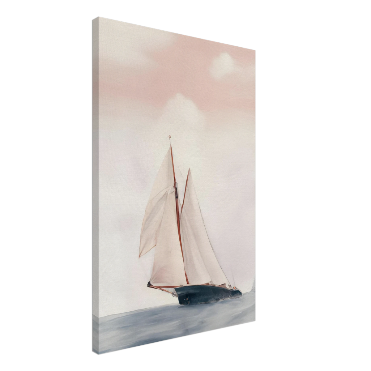 Sailboat at Sea – Nautical Seascape Wall Art Print - Canvas - 50x75 cm / 20x30″ - 