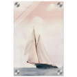 Sailboat at Sea – Nautical Seascape Wall Art Print - Acrylic Print - 20x30 cm / 8x12″ - 