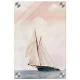 Sailboat at Sea – Nautical Seascape Wall Art Print - Acrylic Print - 20x30 cm / 8x12″ - 