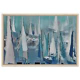 "Sailing Dreams" – An Abstract Nautical Masterpiece | Wall art print - Framed Canvas - 60x90 cm / 24x36″ - Wood frame